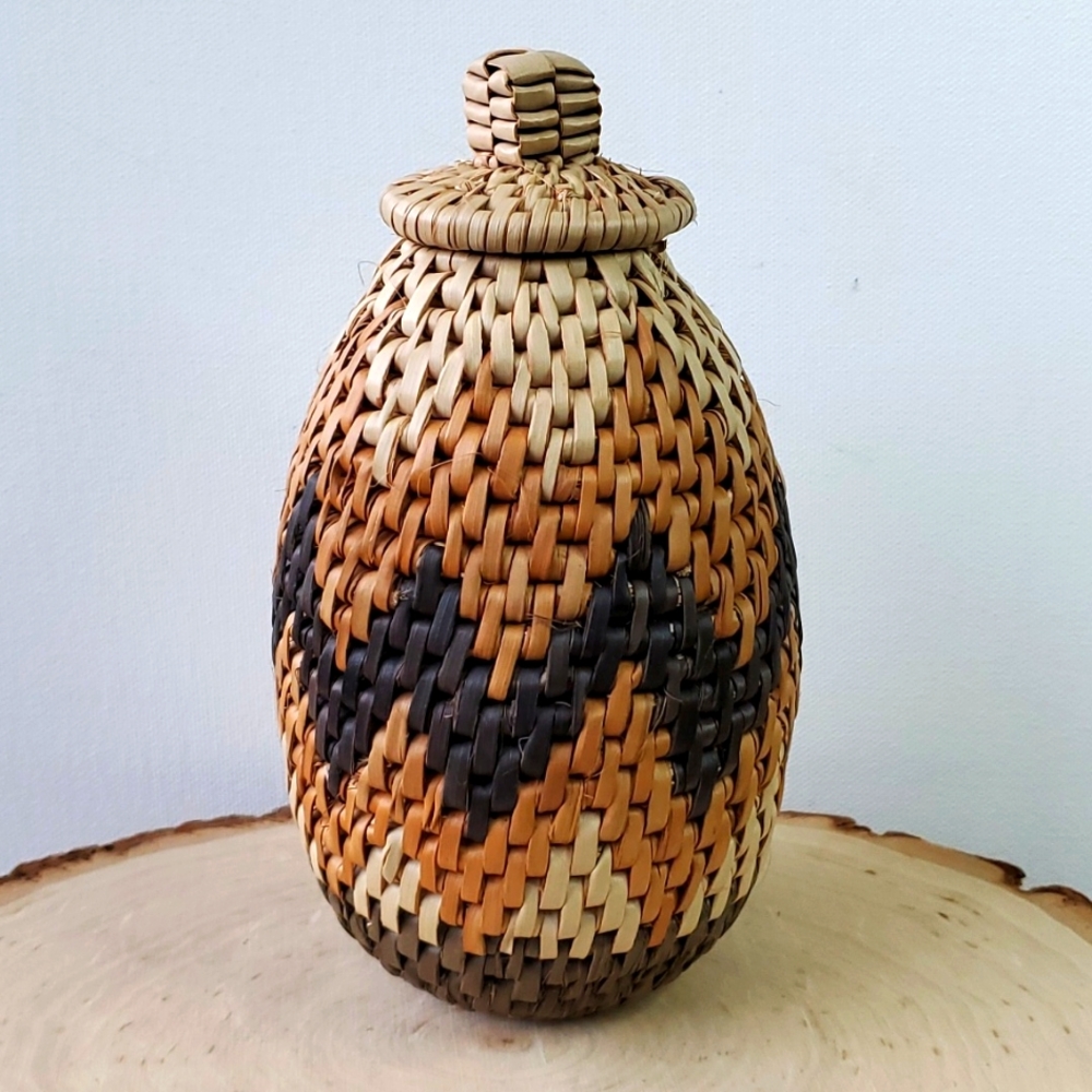 Zulu Igutu Herb Woven Handmade Basket Container South Africa New